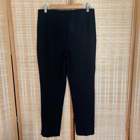 Chico's Black Slim-Fit Pants With Pearl Button Details On Cuffs Size M - Picture 10 of 10